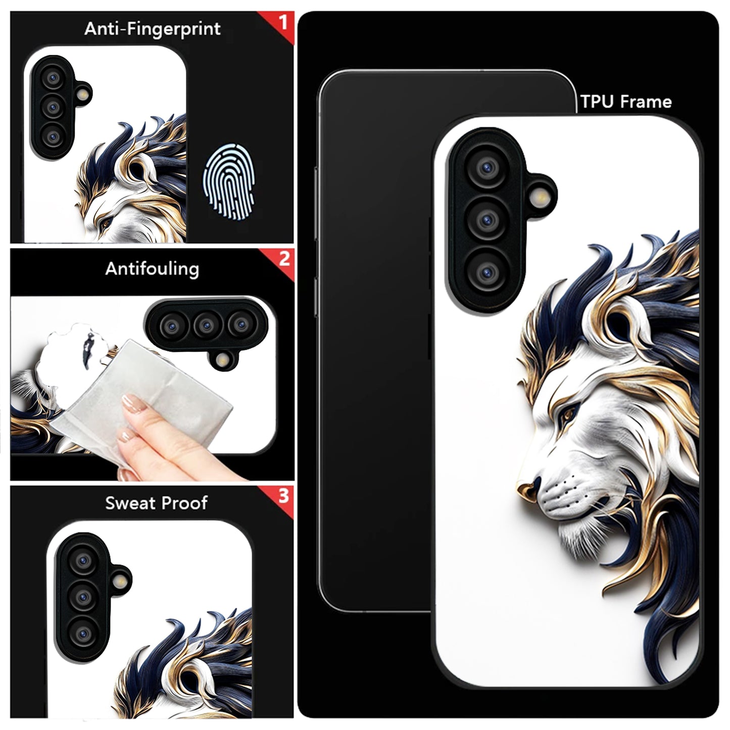 Samsung Galaxy A56 5G Premium Acrylic Shockproof Glass Back Case (King’s Flow)