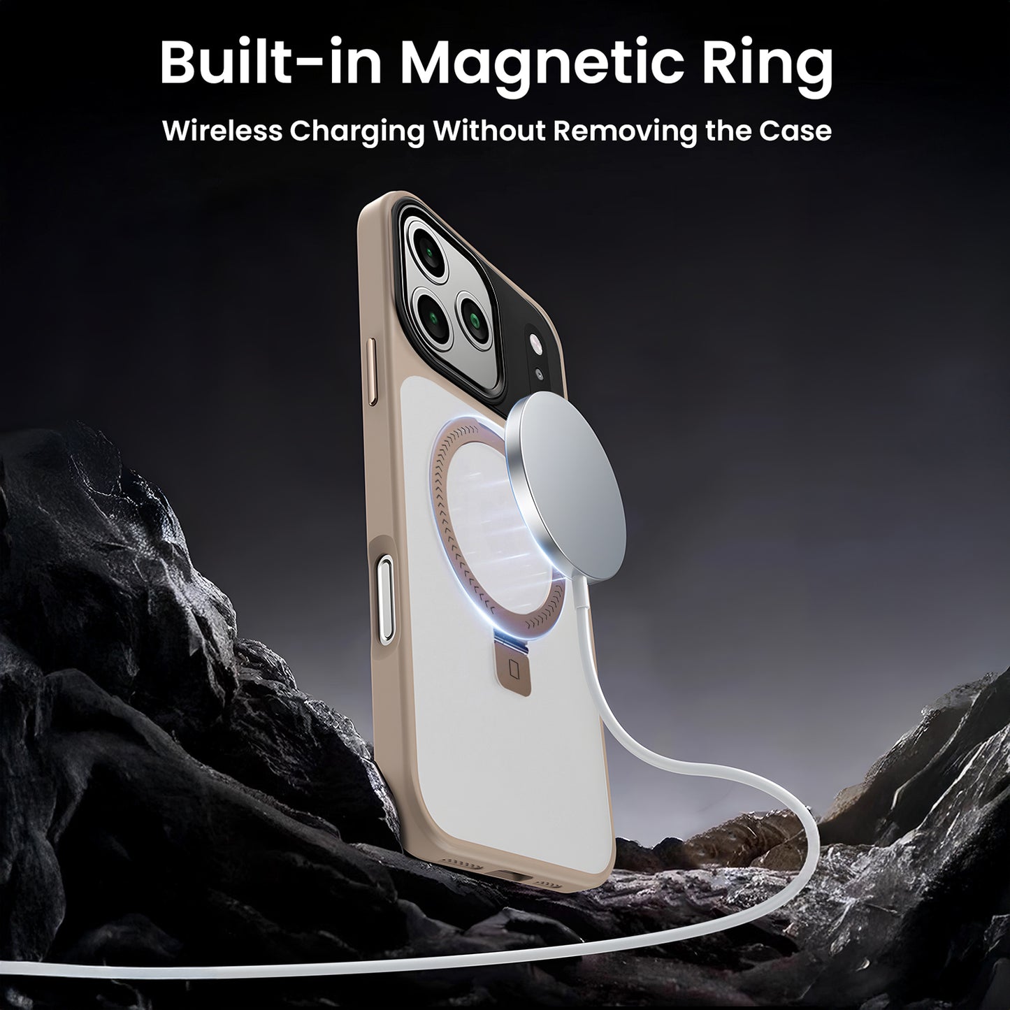 iPhone 17 Pro & 17 Pro Max Magnetic Defender Ring Stand Case