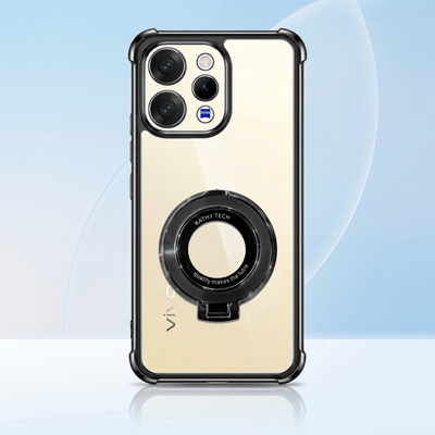 Vivo V70 5G Original Luxury Magnifier Ring Stand Shockproof Airbags Corner Case