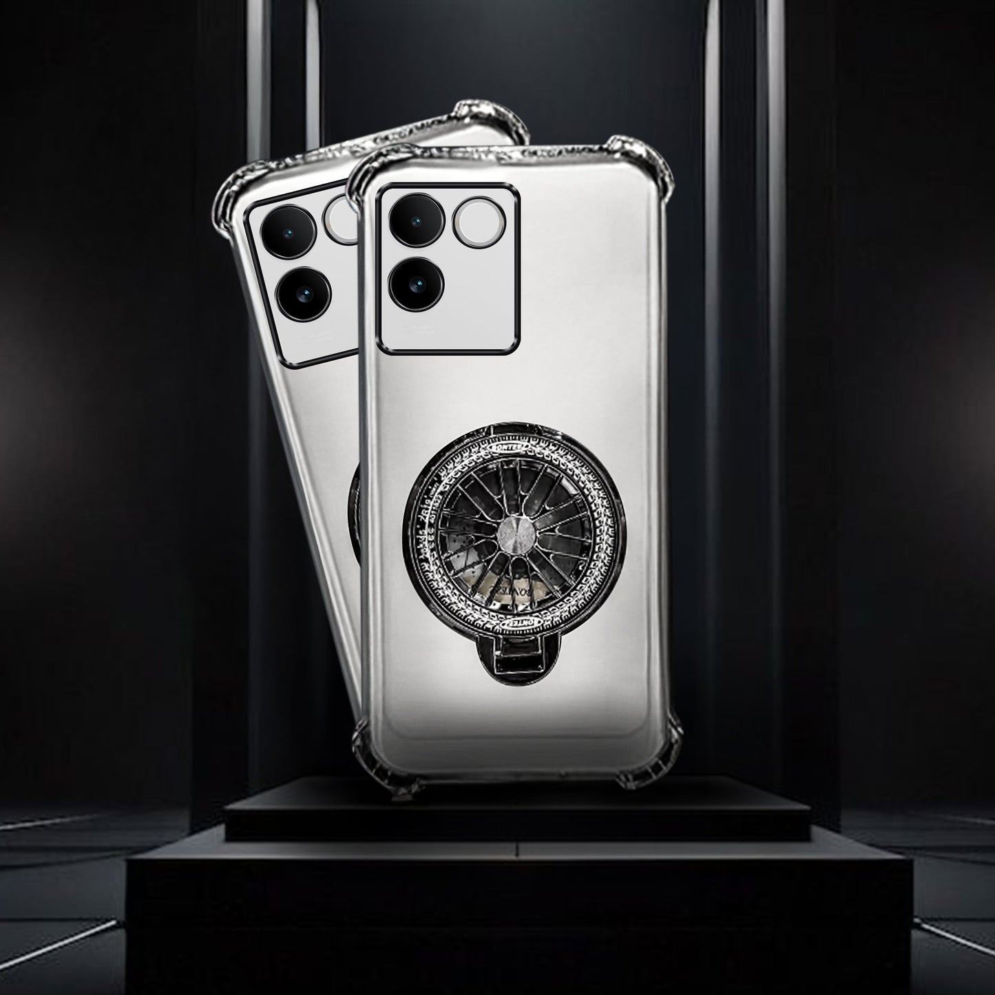 Vivo T2 Pro 5G Premium Stress Buster Wheel Rotating Shockproof Airbags Case