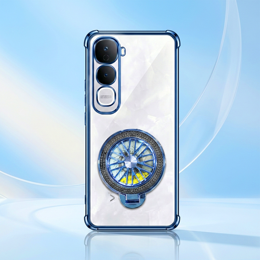 Vivo Y400 Pro 5G Premium Stress Buster Wheel Rotating Shockproof Airbags Case