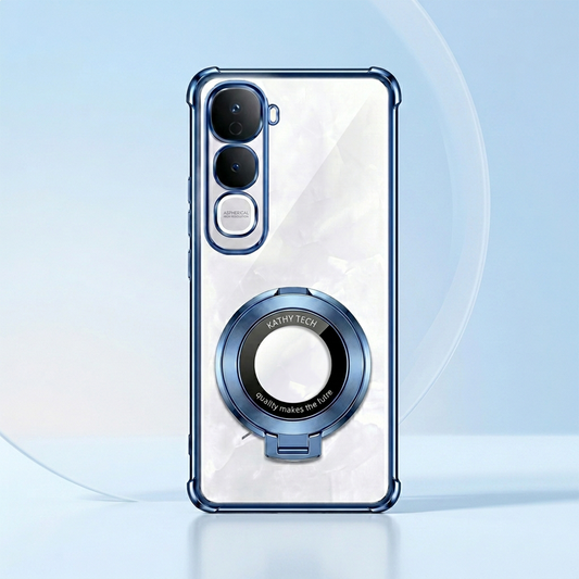 Vivo Y400 Pro 5G Original Luxury Magnifier Ring Stand Shockproof Airbags Corner Case