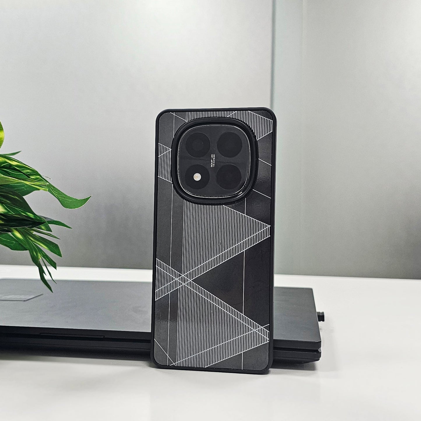 Redmi Note 14 Pro+ 5G Triangle Pattern Matte Back Shockproof Case