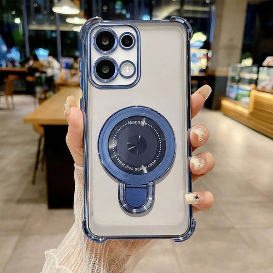Oppo F31 5G Luxury Four Corner Invincible Bracket Ring Stand Case