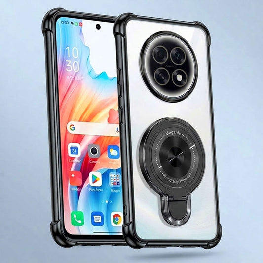 Oppo F31 Pro+ 5G Luxury Four Corner Invincible Bracket Ring Stand Case (Buy 1 Get 1 Free Surprise Cover)