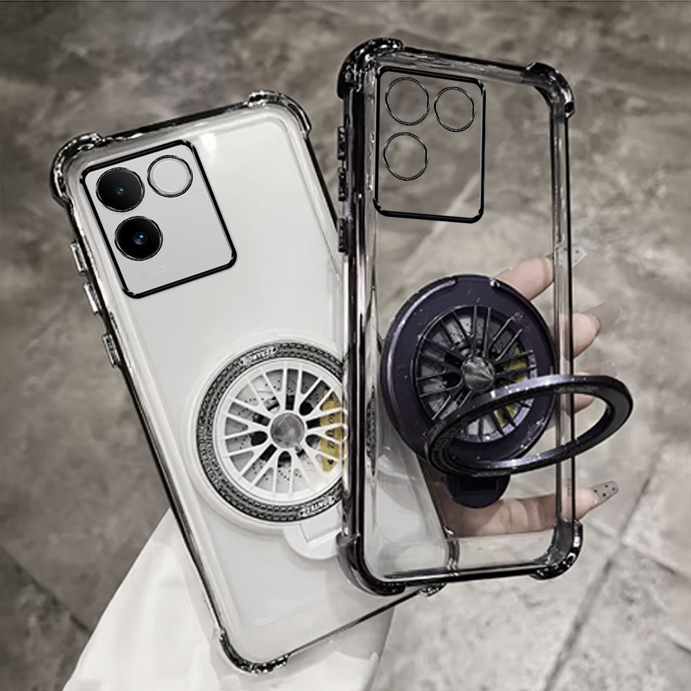 Vivo T2 Pro 5G Premium Stress Buster Wheel Rotating Shockproof Airbags Case