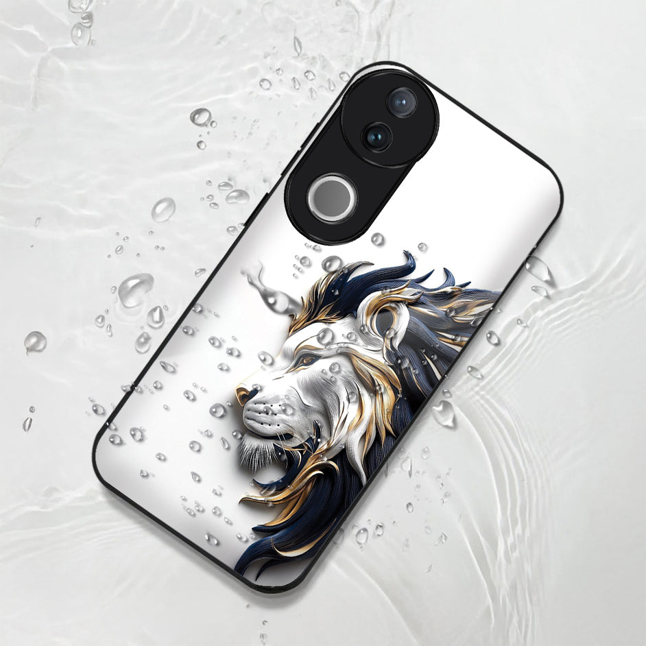 Vivo V50 5G Premium Acrylic Shockproof Glass Back Case (King’s Flow)