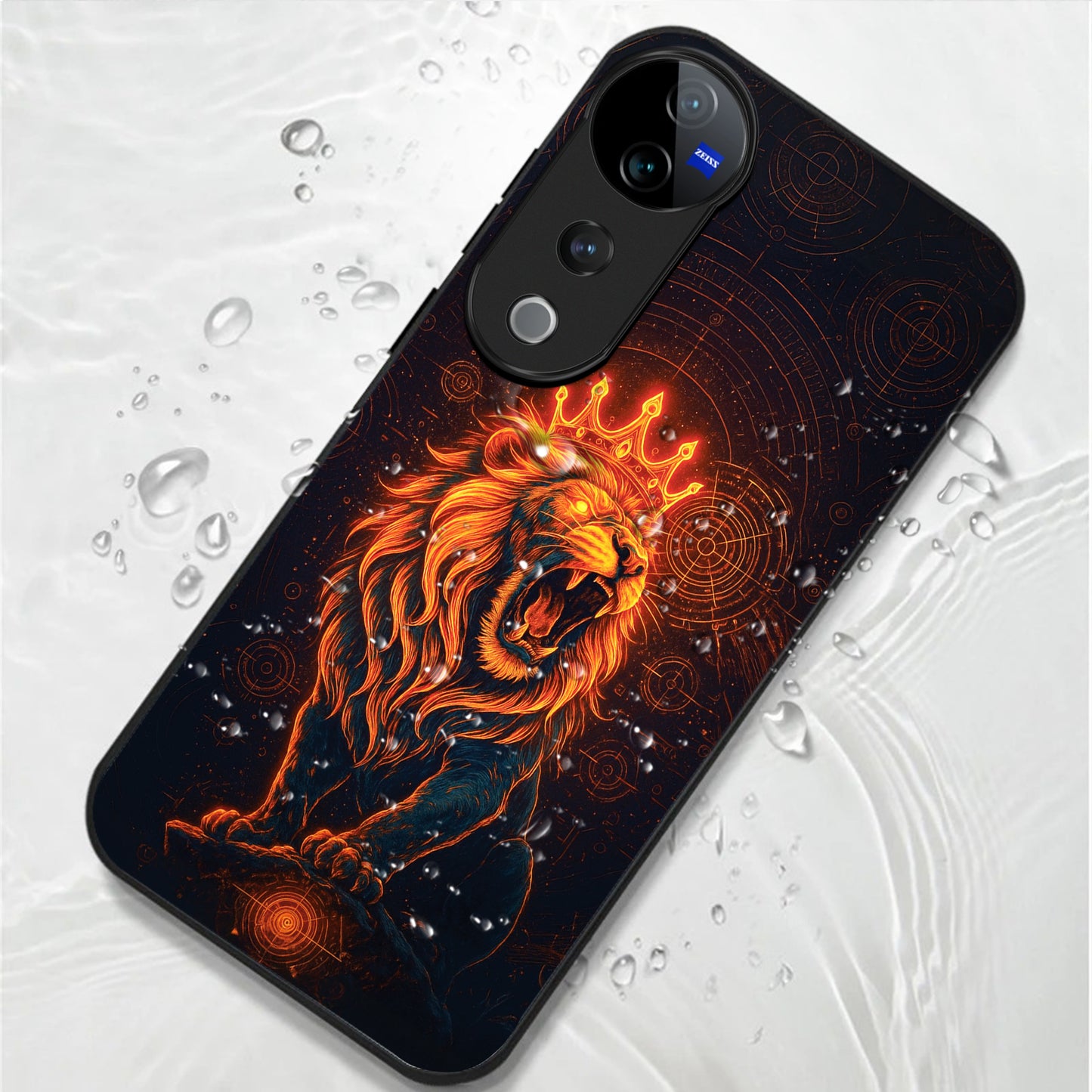 Vivo V40 Pro 5G Premium Acrylic Shockproof Glass Back Case (King of Cosmos)
