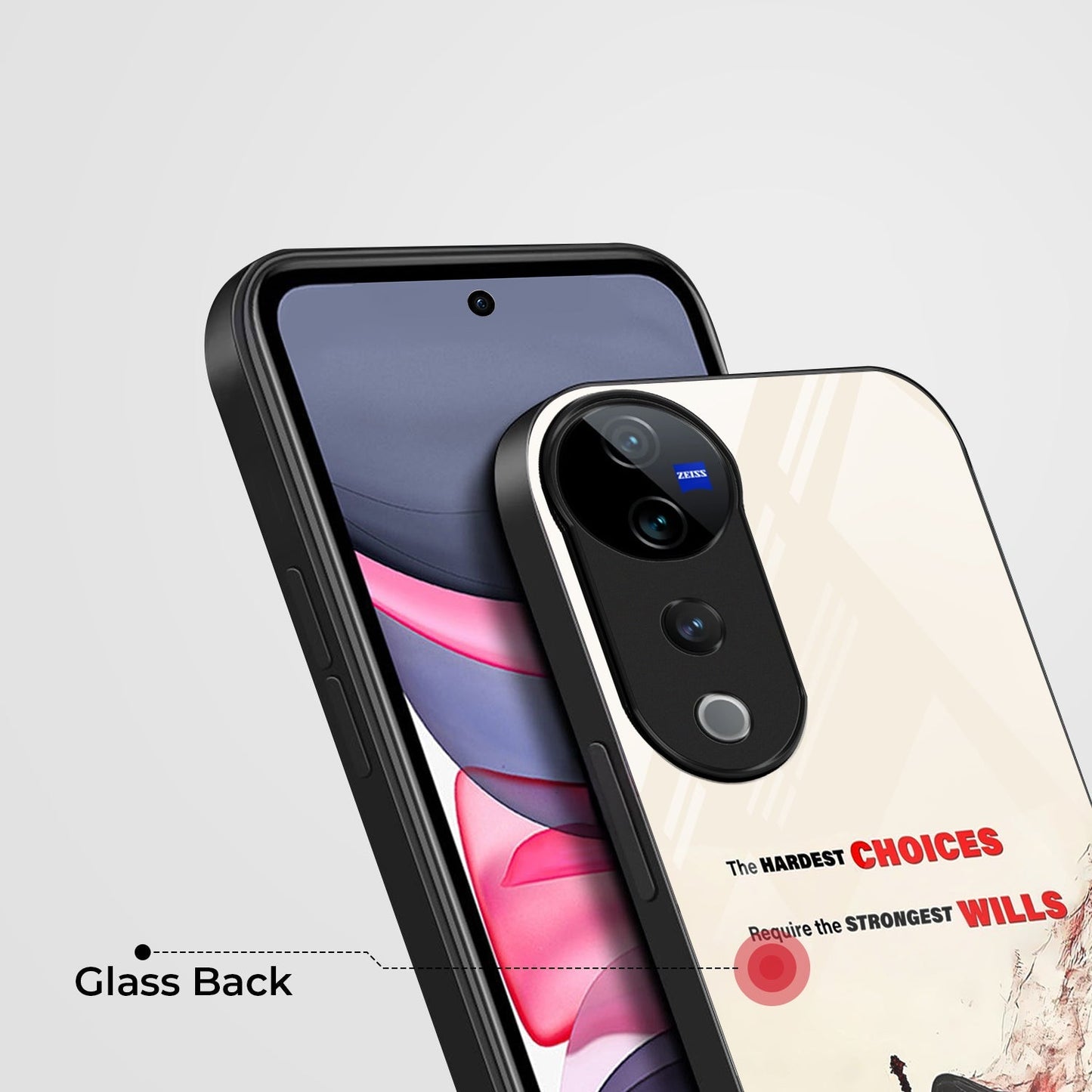 Vivo V40 Pro 5G Premium Acrylic Shockproof Glass Back Case (Warriors Case)