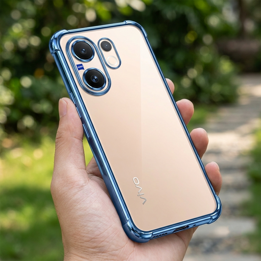 Vivo X200FE 5G Anti-Yellow Electroplating Transparent Airbags Case