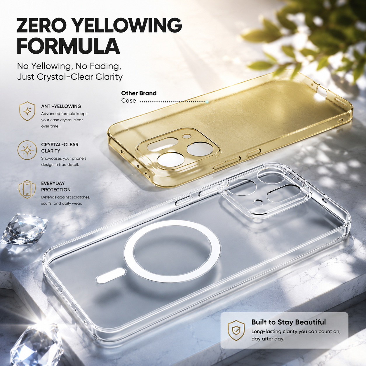 Oppo Reno 14 Pro 5G Clear Anti-Yellow MagSafe Protective Case