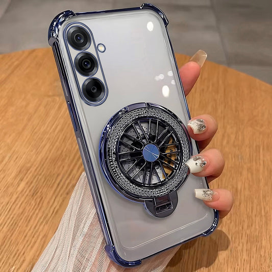 Samsung Galaxy M56 5G Premium Stress Buster Wheel Rotating Shockproof Airbags Case