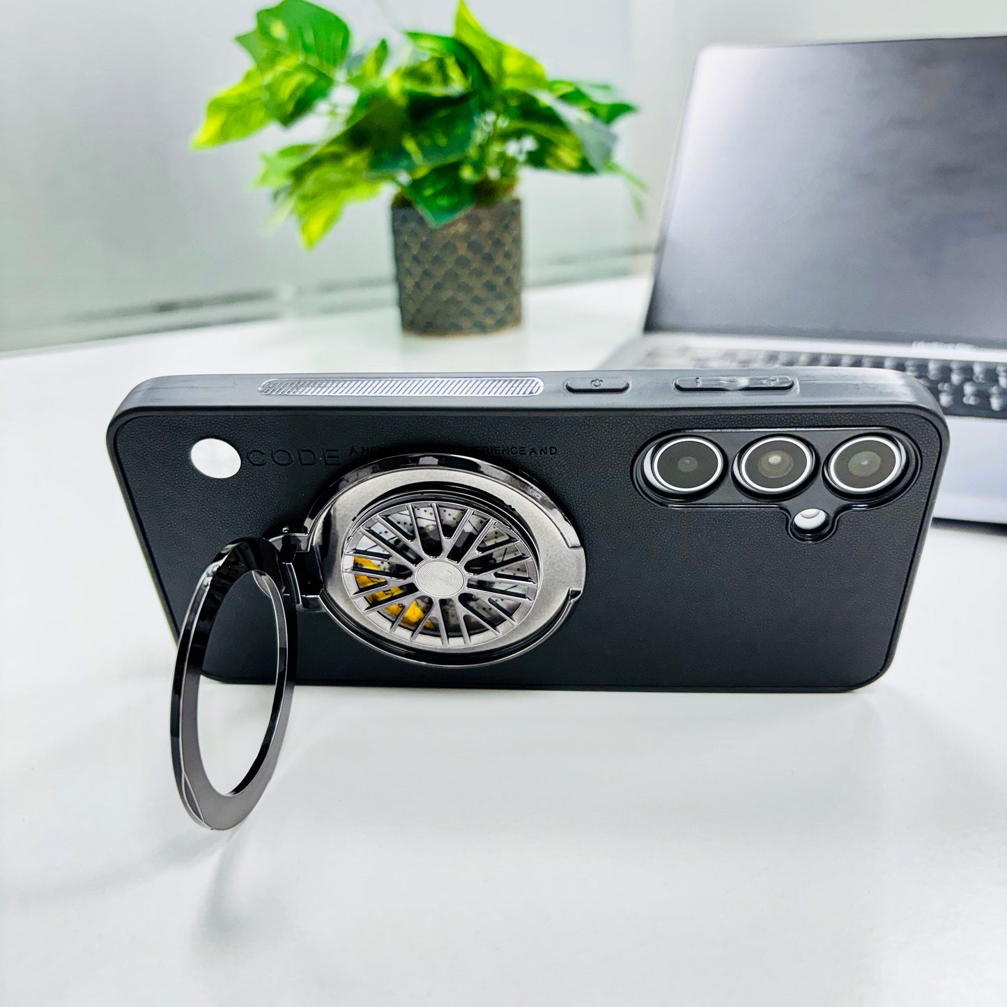 Samsung Galaxy S24 FE 5G Best Selling Stress Buster Wheel Soft Vegan Scratch Resistant Back Case