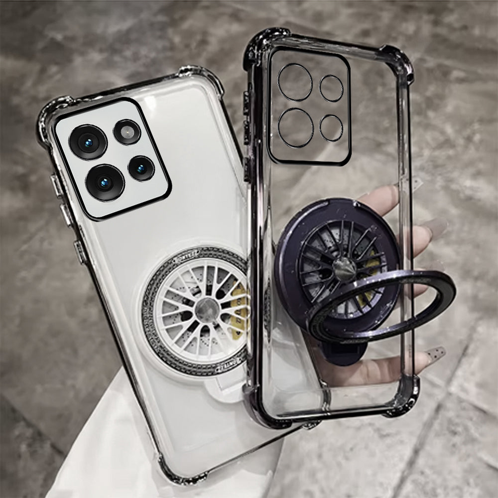Motorola Edge 50 Neo 5G Premium Stress Buster Wheel Rotating Shockproof Airbags Case