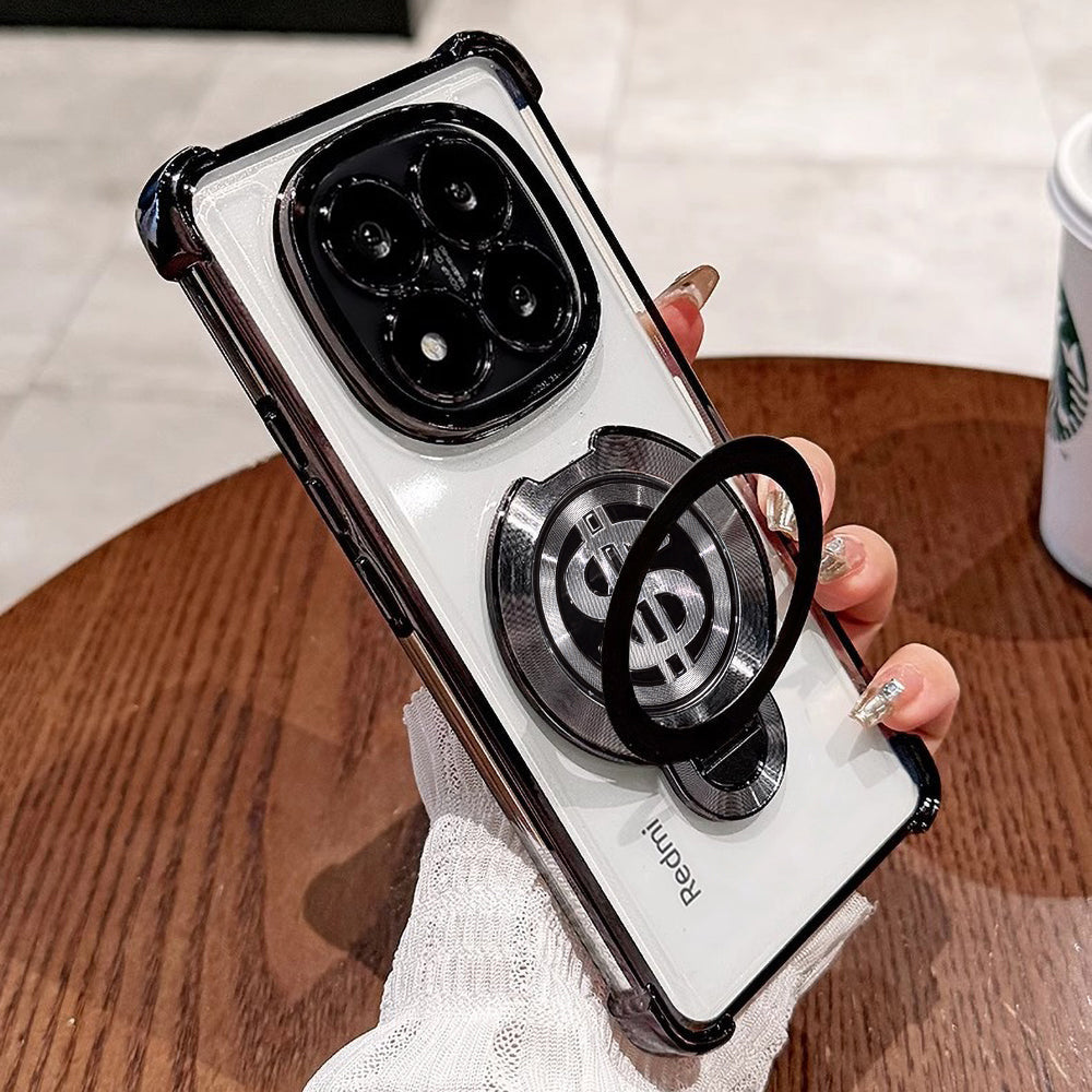 Redmi Note 14 Pro 5G Four Corner Airbags 100% Original Astro Money Magnet Rotating Dollar Case
