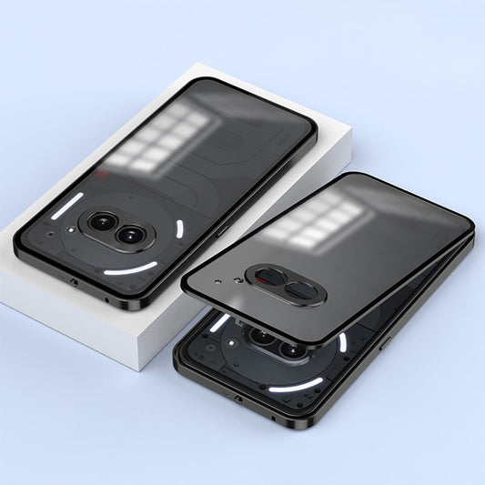 Nothing Phone 2a 5G Aluminium Metal Bumper Shield Transparent Back Case