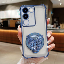 Vivo Y200 5G Premium Butterfly Stand Airbags Case