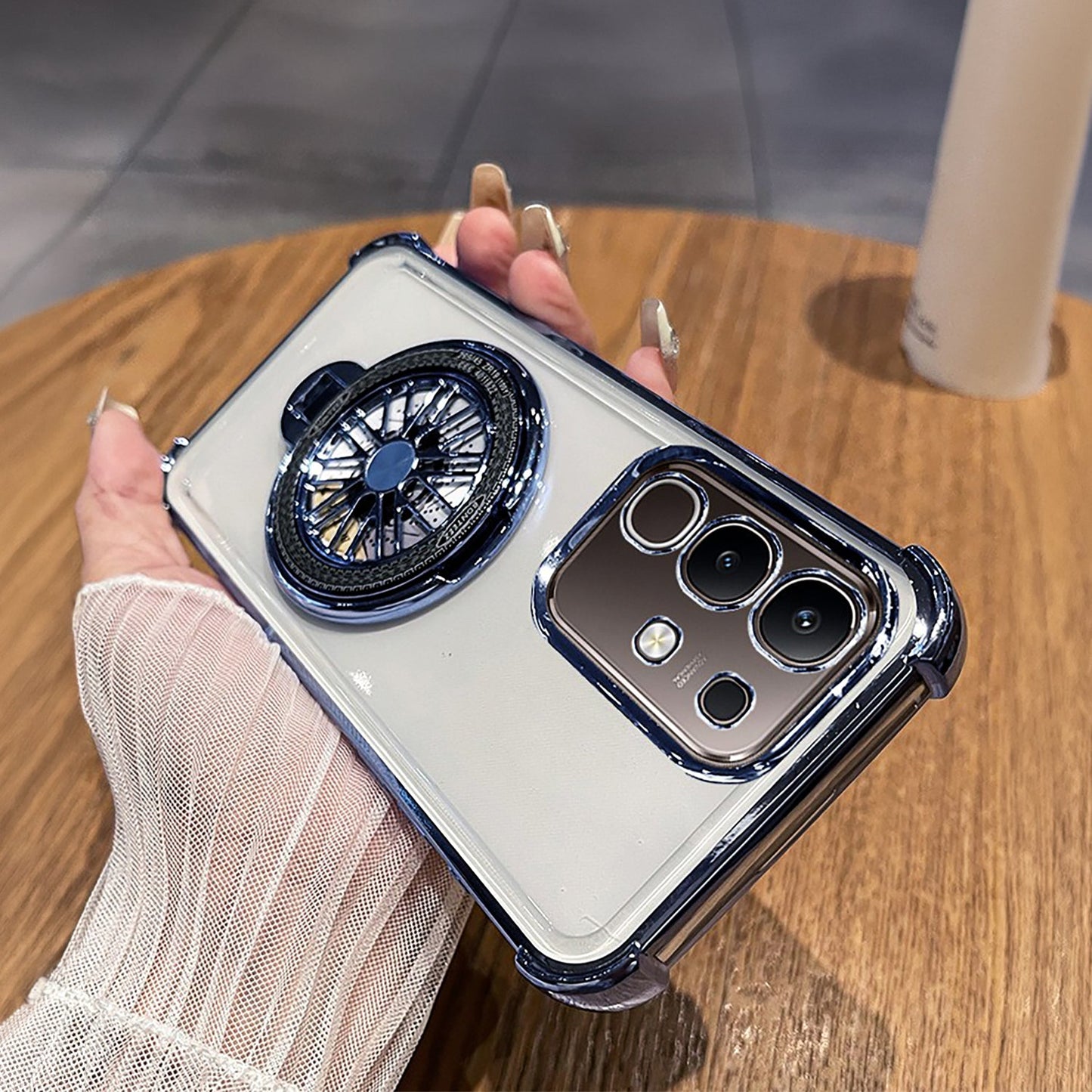 Vivo T4x 5G Premium Stress Buster Wheel Rotating Shockproof Airbags Case