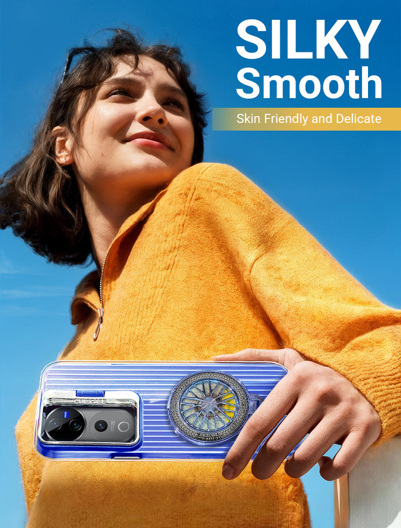 Vivo V40 Pro case with 360ยฐ rotating camera shield