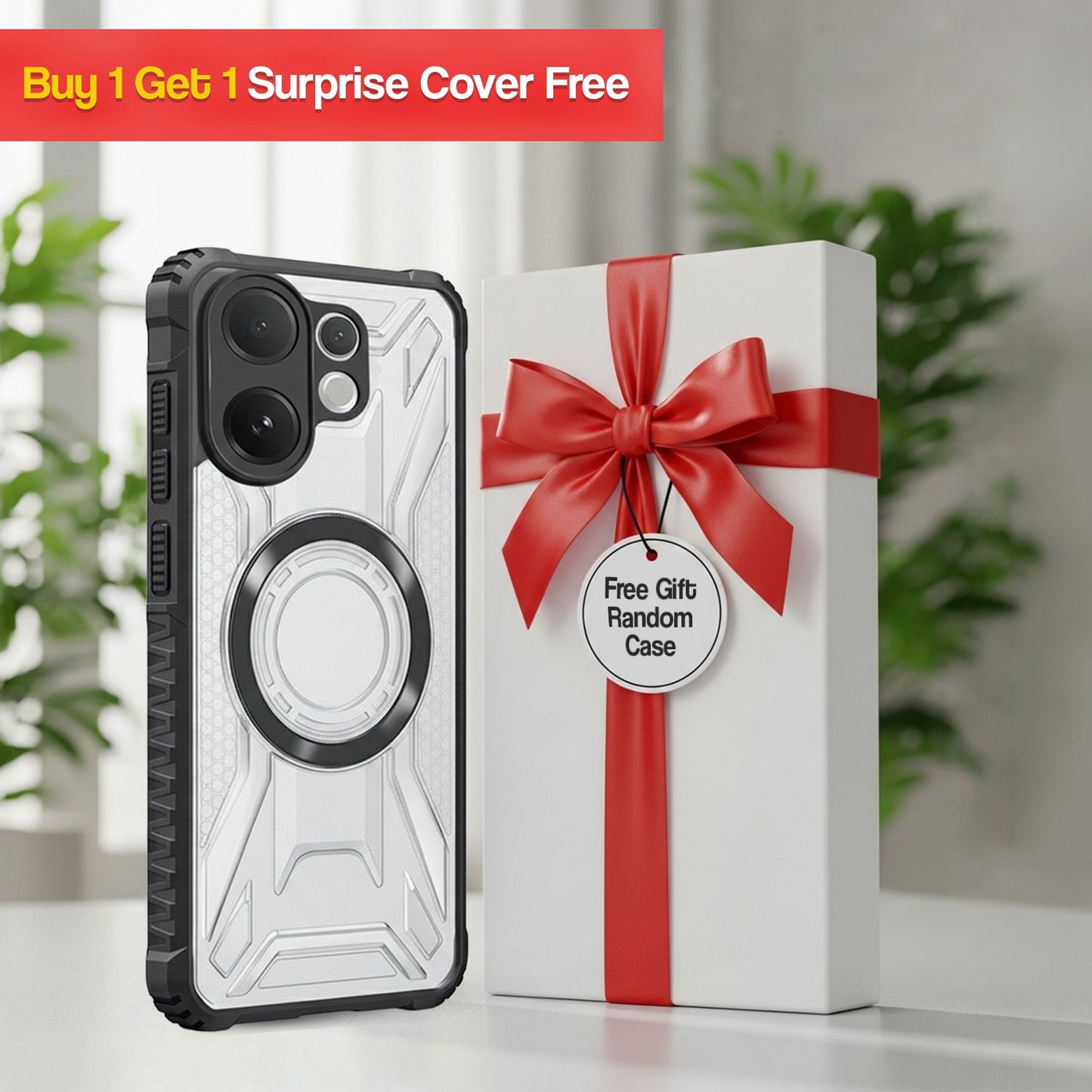 Vivo V60 5G Magsafe Shockproof Armour Case (Buy 1 Get 1 Surprise Cover)