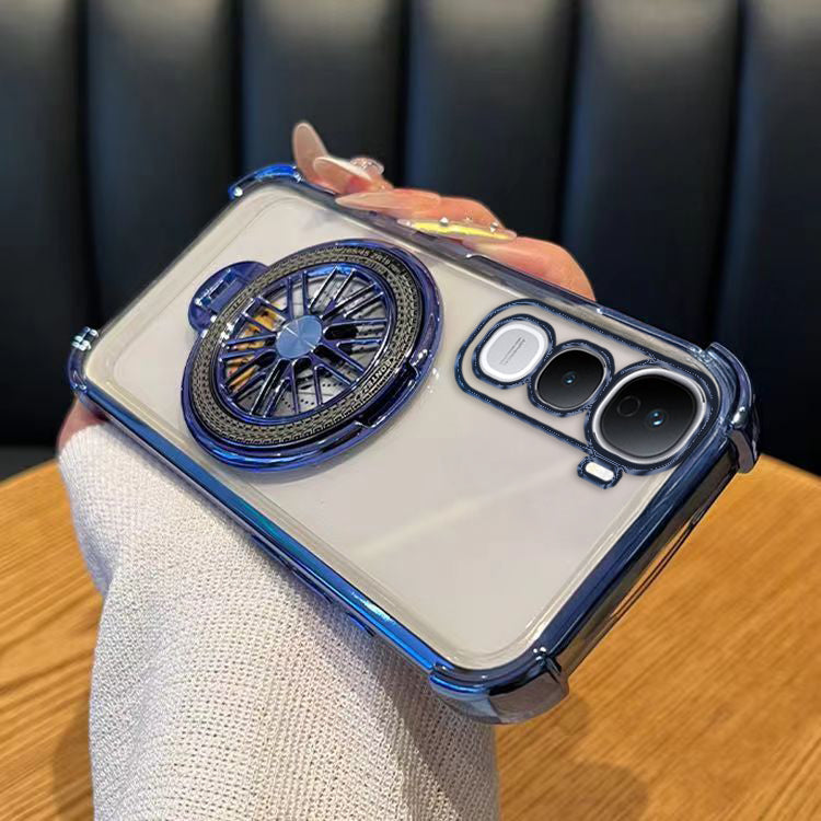Vivo Y400 Pro 5G Premium Stress Buster Wheel Rotating Shockproof Airbags Case