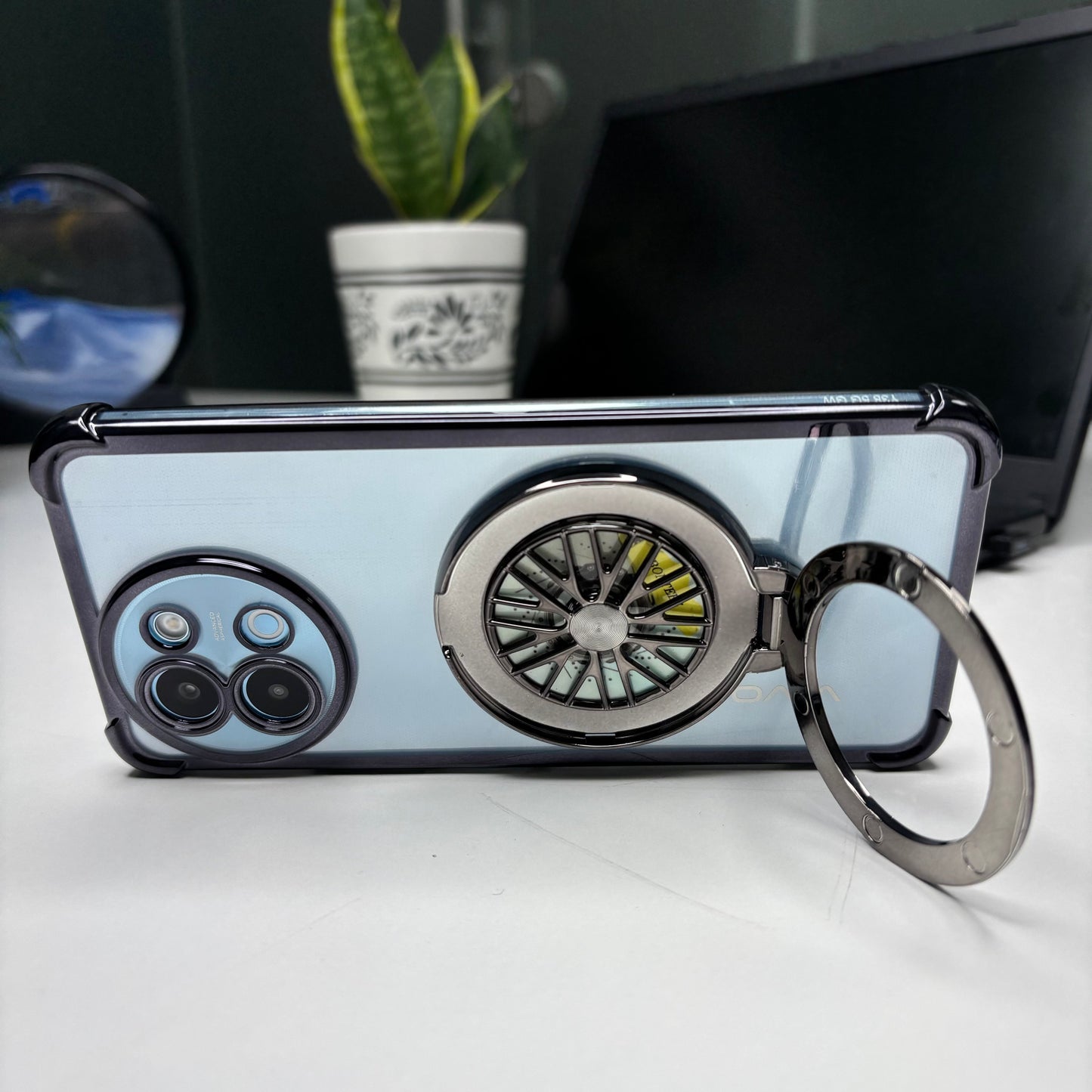 Vivo Y58 5G Premium Stress Buster Wheel Rotating Shockproof Airbags Case