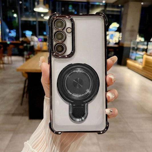 Samsung Galaxy A16 5G Luxury Four Corner Invincible Bracket Ring Stand Case