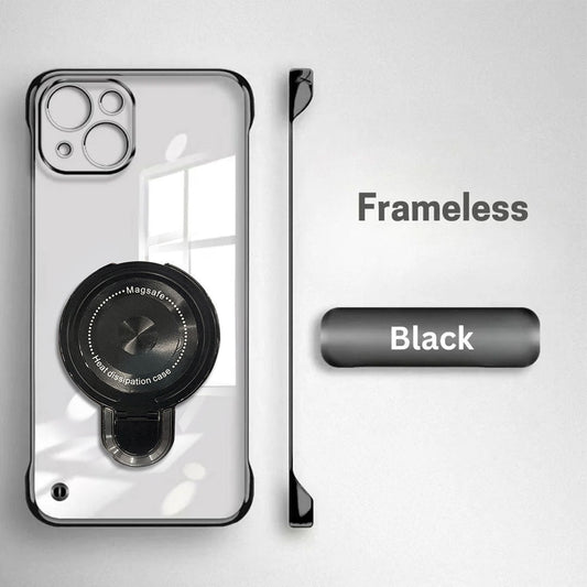 iPhone 15 Plus Phone case with MagSafe ring on a light gray background
