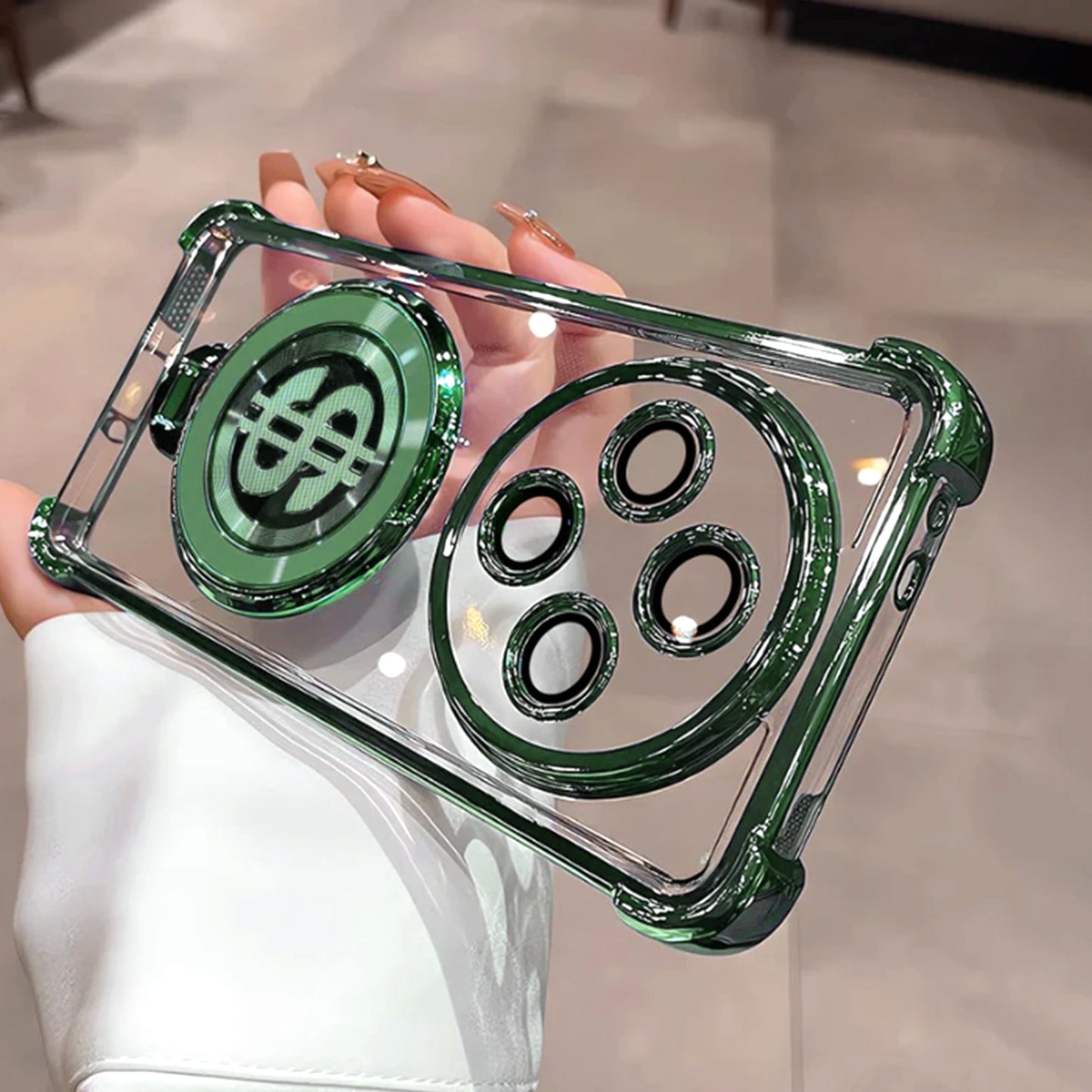OPPO F27 PRO+ 5G Four Corner Airbags 100% Original Astro Money Magnet Rotating Dollar Case