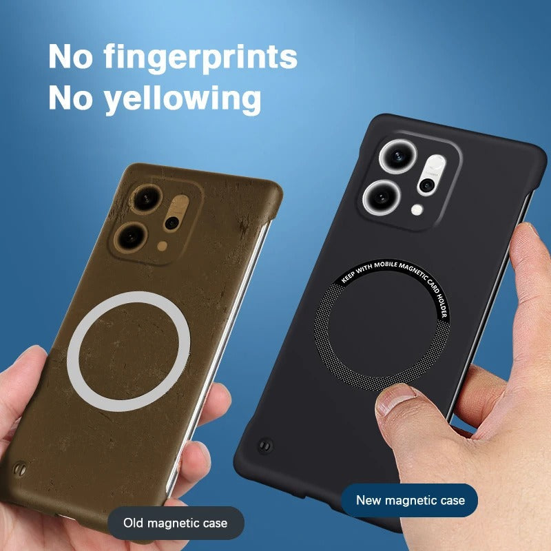 Oppo Reno 14 5G Frameless Magnetic Wireless Charging Case — Ultra-Slim Clear MagSafe Compatible Cover