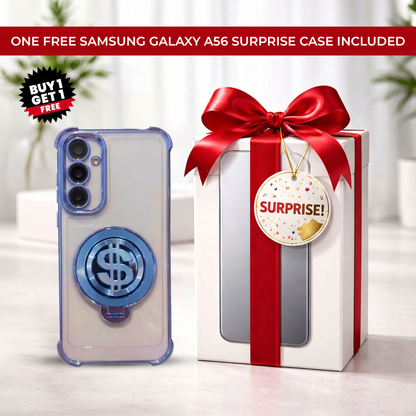Samsung Galaxy A56 5G Four Corner Airbags 100% Original Astro Money Magnet Rotating Dollar Case (Buy 1 Get 1 Surprise Cover)