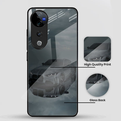 Vivo V40 Pro 5G Premium Acrylic Shockproof Glass Back Case ( Night Rider )
