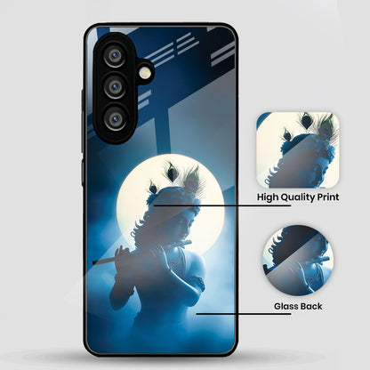 Samsung Galaxy A56 Premium Acrylic Shockproof Glass Back Case (Midnight Krishna)