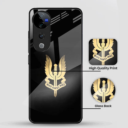 Vivo V40 Pro 5G Premium Acrylic Shockproof Glass Back Case (Dare Wins)