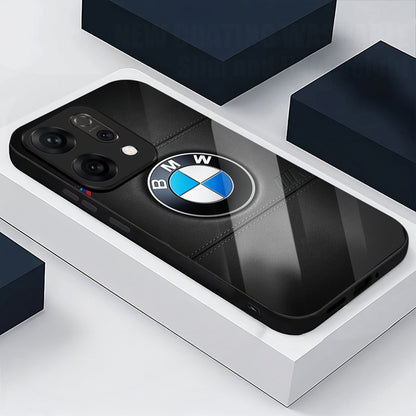 Oppo Reno 14 5G Premium Acrylic Shockproof Glass Back Case (BMW LOGO)