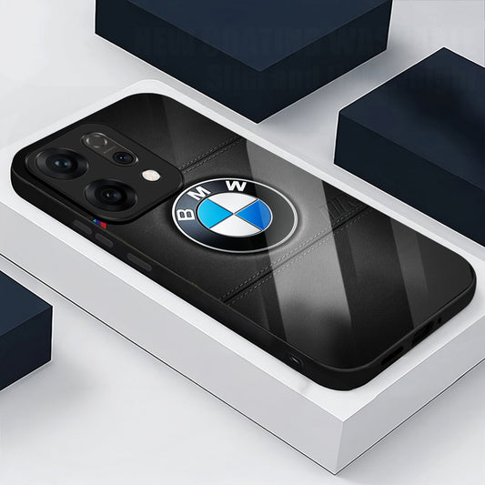 Oppo Reno 14 5G Premium Acrylic Shockproof Glass Back Case (BMW LOGO)