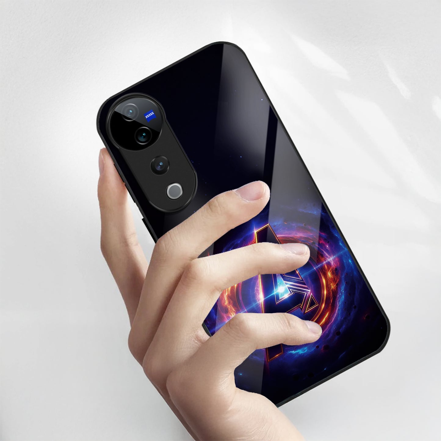 Vivo V40 Pro 5G Premium Acrylic Shockproof Glass Back Case (Endgame Impact)
