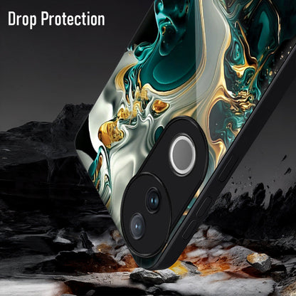 Vivo V50 5G Premium Acrylic Shockproof Glass Back Case (Ocean Ember)