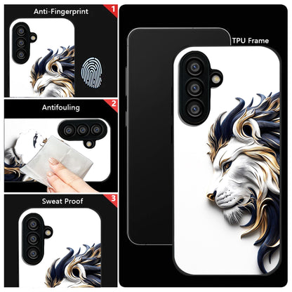 Samsung Galaxy A36 Premium Acrylic Shockproof Glass Back Case (King’s Flow)