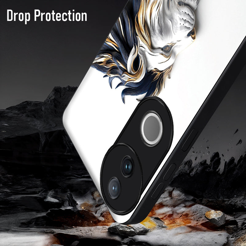 Vivo V50 5G Premium Acrylic Shockproof Glass Back Case (King’s Flow)
