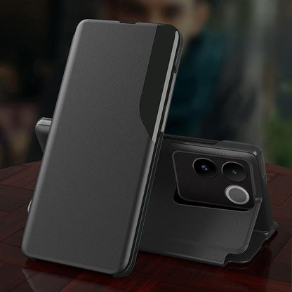 Vivo T2 Pro 5G Luxury Half Window Leather Flip Case