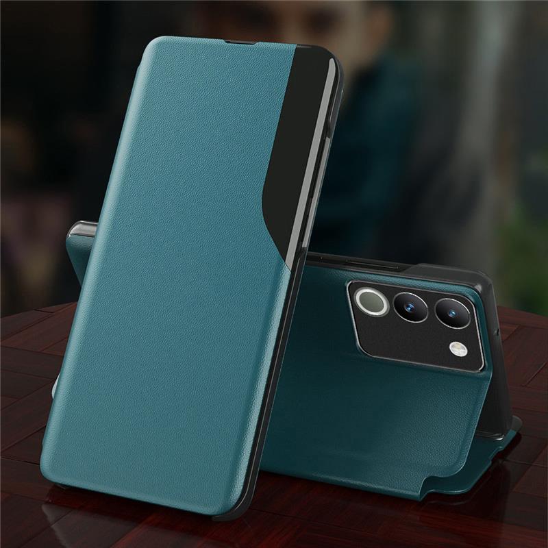 Vivo Y200 5G Luxury Half Window Leather Flip Case