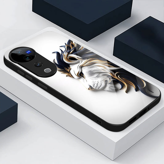 Vivo V40 Pro 5G Premium Acrylic Shockproof Glass Back Case (King’s Flow)