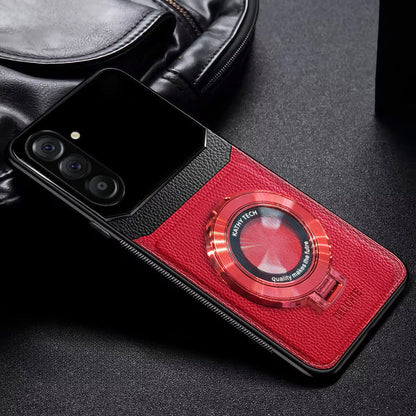 Samsung Galaxy A56 5G Original Luxury Leather Lens Magnifier Ring Stand Case