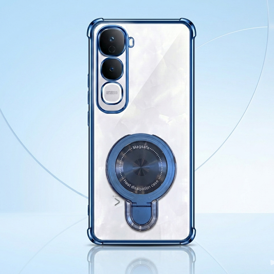 Vivo Y400 Pro 5G Luxury Four Corner Invincible Bracket Ring Stand Case