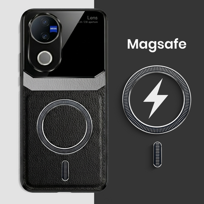 Vivo V50 5G Premium Magsafe Magnetic Leather Lens Protective Case