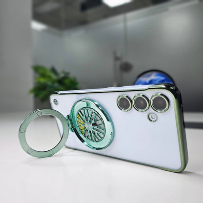 Samsung Galaxy A35 5G Porsche® Wheel Frameless Case green