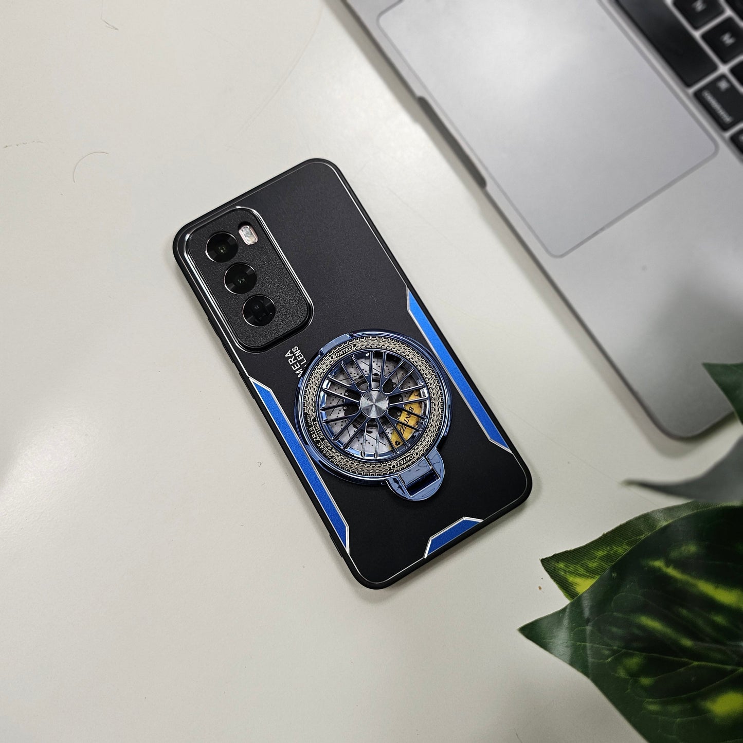 Oppo Reno 12 Pro 5G Best Selling Stress Buster Wheel Aluminium Metal Scratch Resistant Back Case