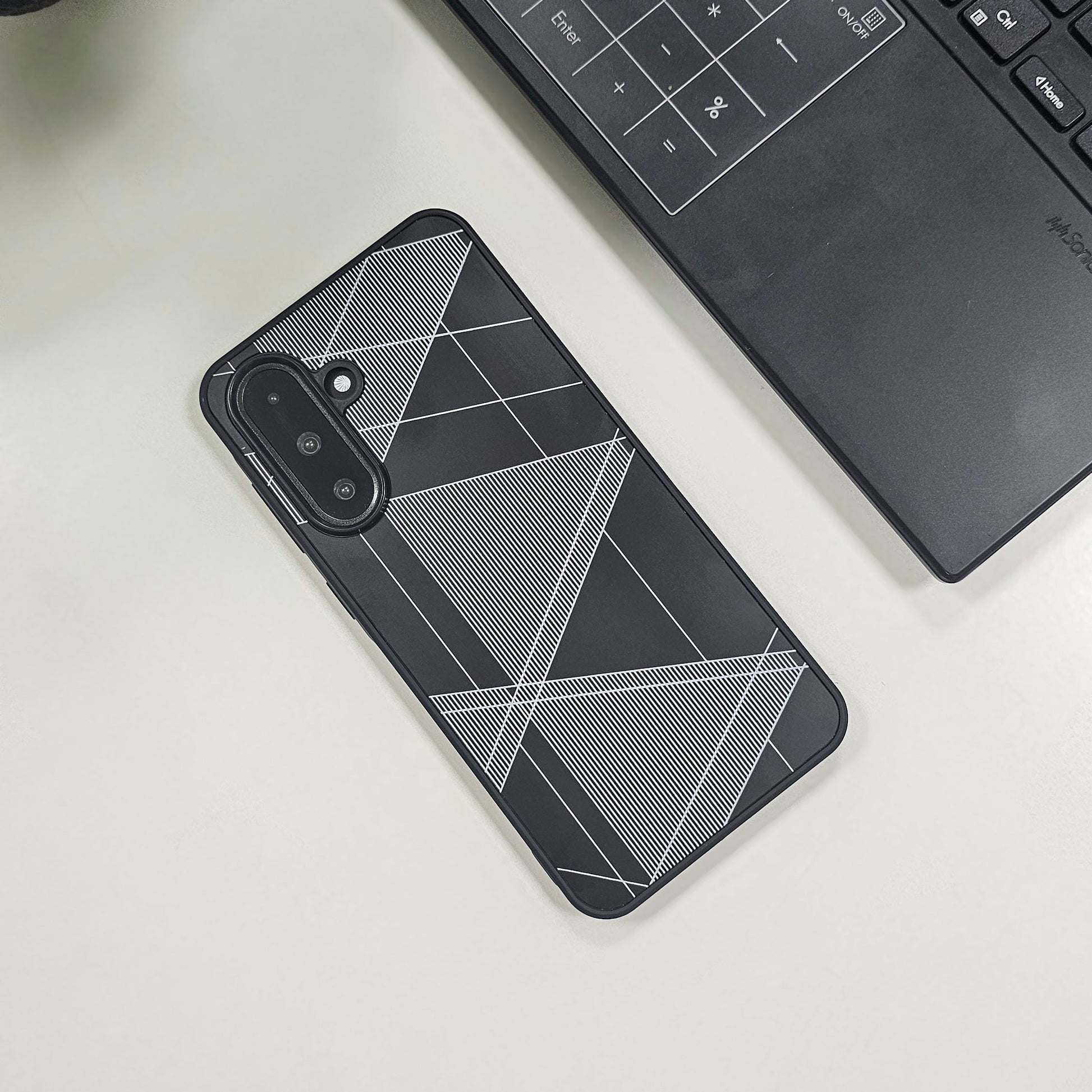 Samsung Galaxy A36 5G Triangle Pattern Matte Back Shockproof Case