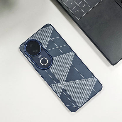 Vivo V50 5G Triangle Pattern Matte Back Shockproof Case (Buy 1 Get 1 Surprise Cover)